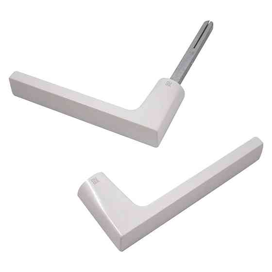 Дверна ручка на розетті Nuda Baar білий матовий R ф/з Київ