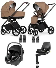 Детская коляска Venicci Claro – zestaw 4w1 – z fotelikiem Maxi-Cosi Pebble 360 i bazą Familyfix 360 – Caramel Киев