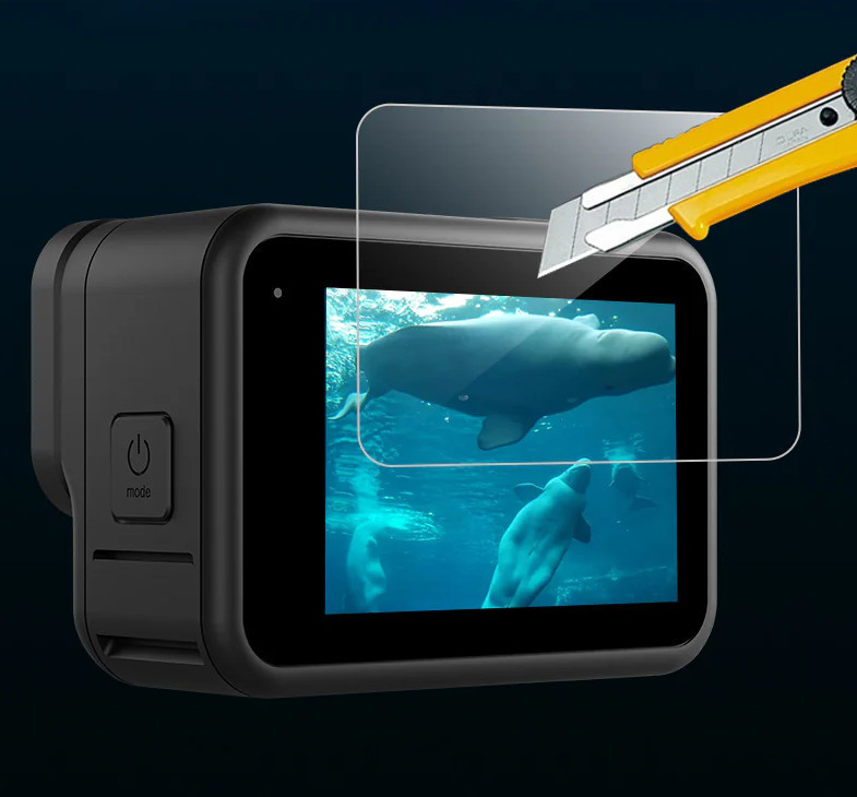 Стекло защитное GoPro 13 закаленное 9H 2.5D Telesin S6-FLM-07-TGP Киев - изображение 4