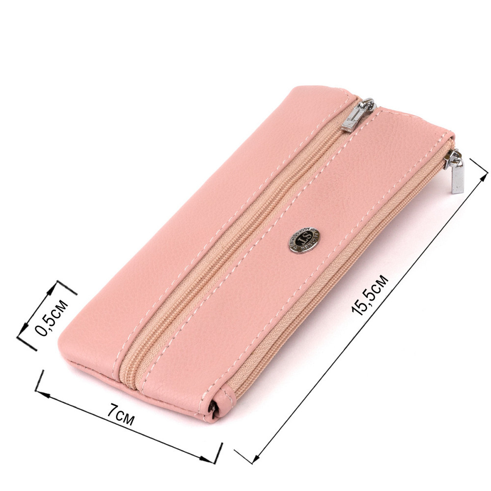 Ключница-кошелек с кармашком женская Розовая (ST Leather) Киев - изображение 7