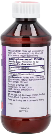 Мелатонін рідкий 2,5 мг Natrol Liquid Melatonin 237 мл смак ягід Київ