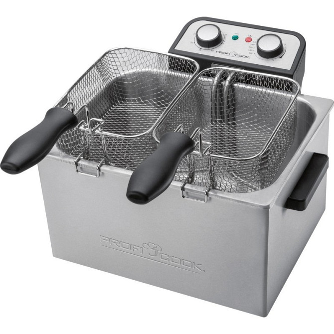 Фритюрница масляная 4 литра с 2 корзинами Profi Cook PC-FR (1038) Мощность 3000 Вт Нововолынск - изображение 2
