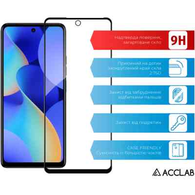 Стекло защитное ACCLAB Full Glue Tecno Spark 10 Pro (1283126580567) Винница