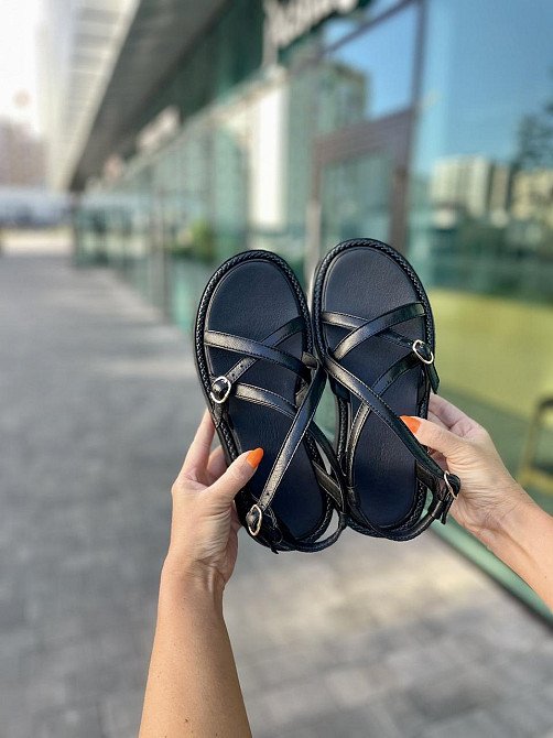 No brend Босоніжки жіночі A-1 чорні (літо, шкіра натуральна) (5117) Коломия - фото 7