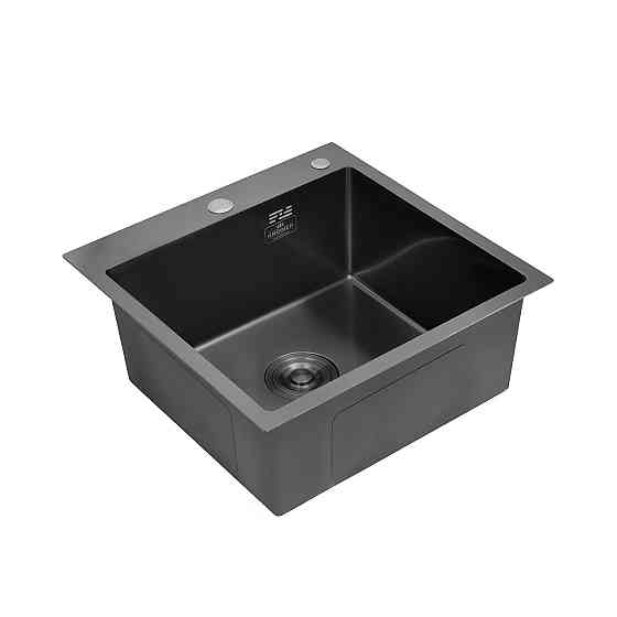 Кухонная мойка Kroner KRP Schwarze - 4545HM PVD (3.0/1.0 мм) черная Киев