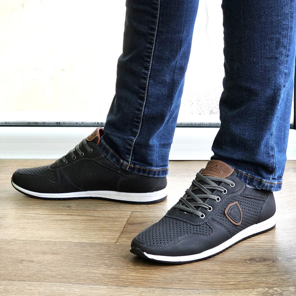 Чоловічі мокасини Літні Кросівки Сіточка Чорні (розміри: 40,41,42,43,44,45) Відео Огляд — 04-1 Дніпро - фото 5