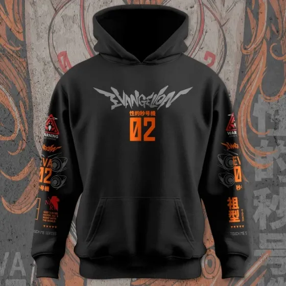 Худи мужское с принтом Євангеліон Аска Ахєгао Размер 46 Anime1246 Днепр