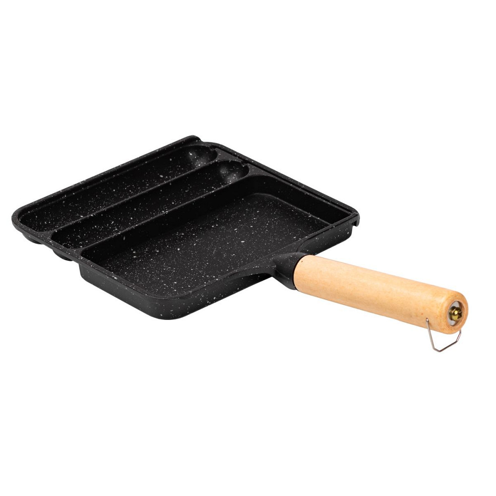 Сковорода прямокутна на 3 секції з антипригарним покриттям чорна HP39572B Коломия - фото 5