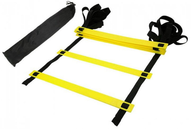 Координаційні сходи для тренування швидкості Power System PS-4087 Agility Speed Ladder Black/Yellow Каменское - изображение 6