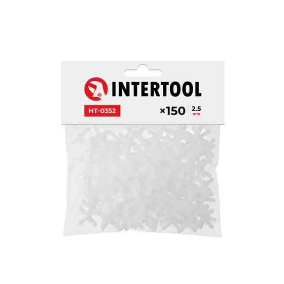 Набір дистанційних хрестиків для плитки 2.5 мм /150шт INTERTOOL HT-0352 Київ