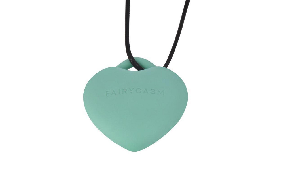 Мінівібратор «Сердечко» FairyGasm PleasureStone green, 9 режимів, на шнурку Sex Aura Київ - фото 2