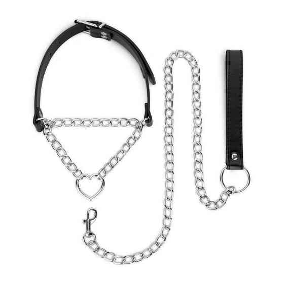 Нашийник з повідцем Bedroom Fantasies: Collar with Chain - Silver Sex Aura Київ