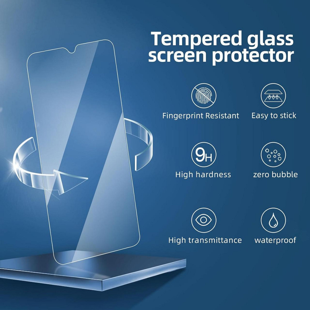 Захисне скло для TCL 30 XE 5G 2 шт чорне 0.33 мм 9H ультрапрозоре загартоване без бульбашок олеофобне Київ - фото 4