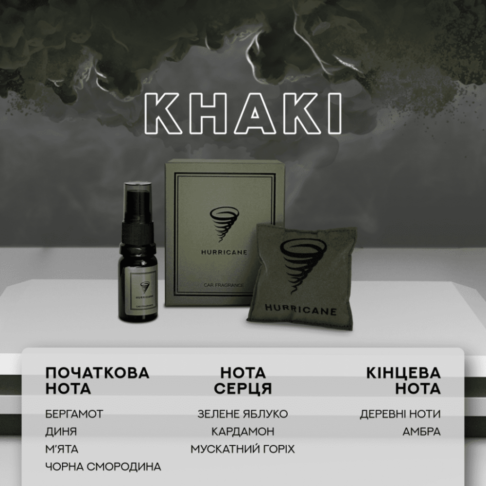 HURRICANE KHAKI (STANDARD) — Современный автомобильный ароматизатор Ковель - изображение 3