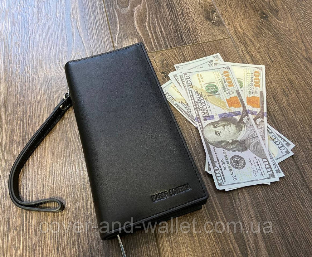Стильный мужской кошелек клатч с ремешком на запястье Marco Coverna Киев - изображение 7