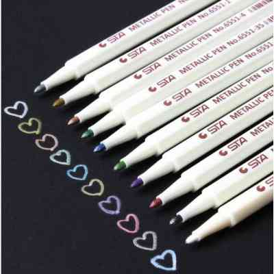 Художній маркер STA Маркер художній Paint STA 6551 1 мм, металік фіолетовий (STA6551-M06) Вінниця