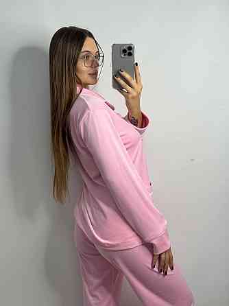 Костюм из плюшевого велюра на пуговицах с двумя карманами S Зефирный Харьков