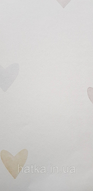 Шпалери флізелінові еко Rasch Kids World II 0.53х10 дитячі сердечка блакитні жовті коричневі на білому Київ - фото 1