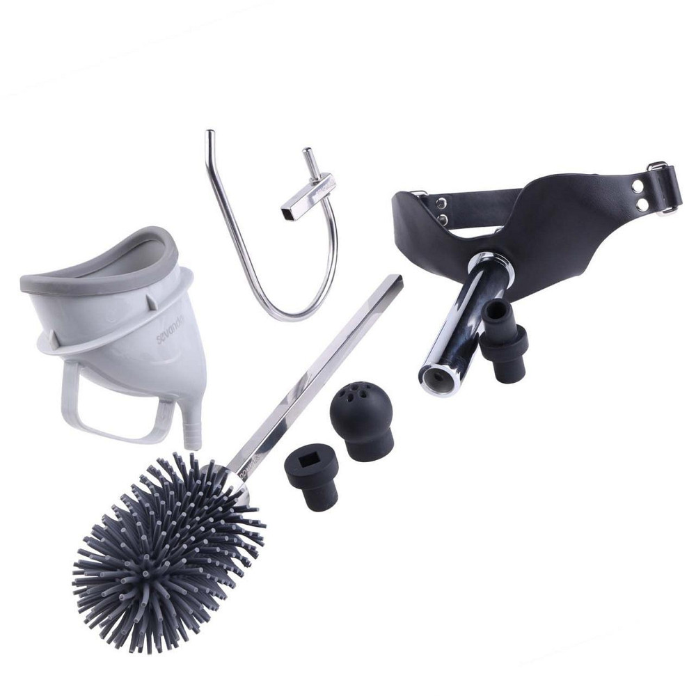 Набір для домінування LOCKINK SEVANDA Objectification Bathroom Set, маска та 4 насадки Sex Aura Київ - фото 1