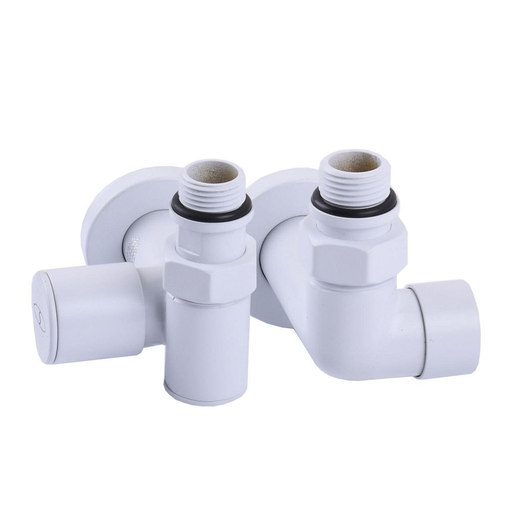 Набір Кран вентильний кутовий з американкою SOLOMON LUX 1/2″ WHITE 7777 TEN (2шт.) (000020287) Київ - фото 3