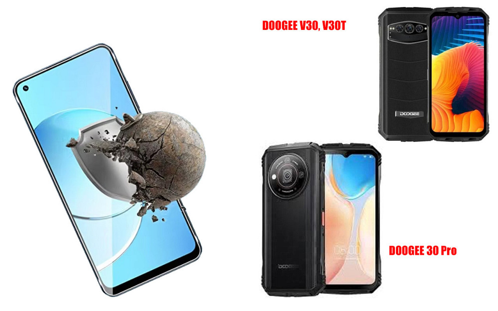 Защитное стекло DefenzoGlass для DOOGEE V30, V30T, V30 Pro – двойная прочность Киев - изображение 2