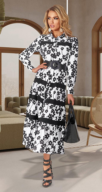 Стильне чорно-біле плаття (46) Київ - фото 1
