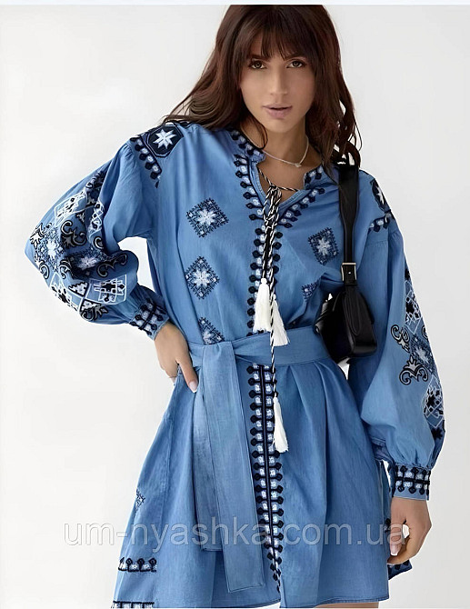 Жіноча вишита сукня Джинсова мрія Кривий Ріг - фото 3
