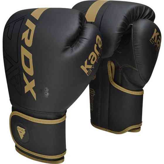 Боксерські рукавиці RDX F6 Kara Matte Golden 6 унцій (капа в комплекті) Кам'янське