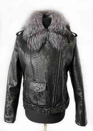 Куртка косуха женская с натуральным мехом чернобурки р 50 Харьков