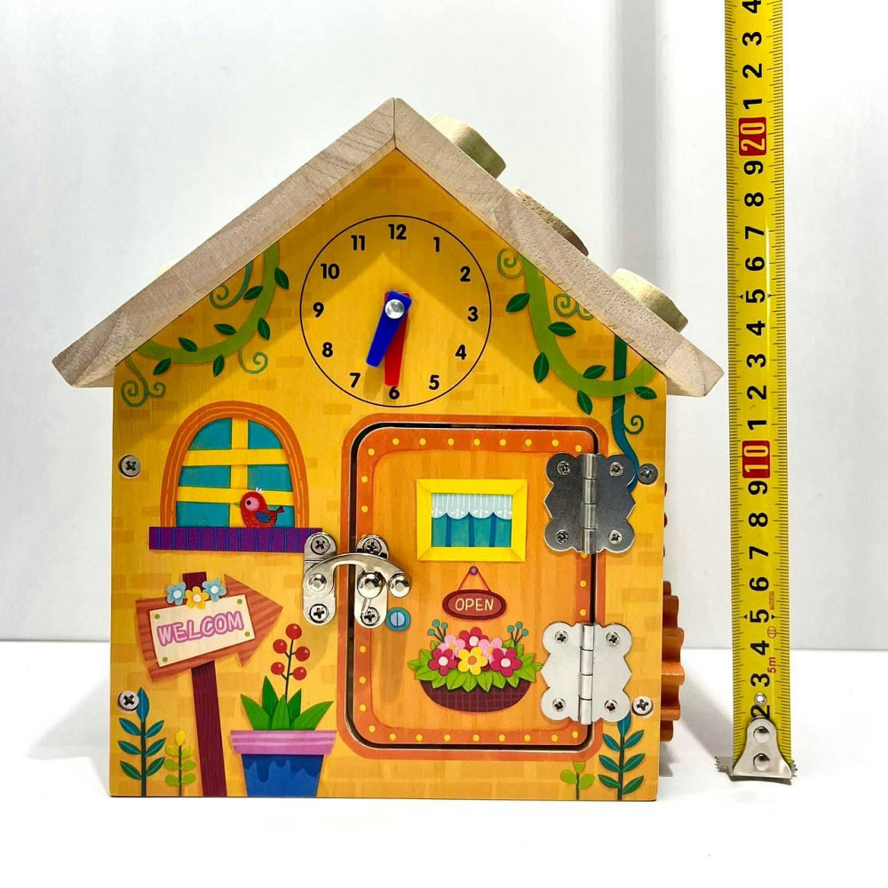 Бізідім розвиваюча іграшка ксилофон 5 тонів шестерні годинник сортер 19-20-18 см (MD 1364) Чернігів - фото 5