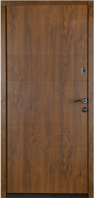 Двері вхідні ПОРТА ПВХ Ескада 1 Дуб темний 960х2050 мм Київ - фото 2