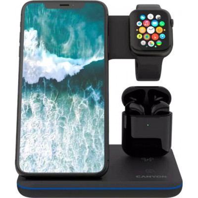 Зарядний пристрій Canyon WS-302 3in1 Wireless (CNS-WCS302B) Вінниця - фото 1