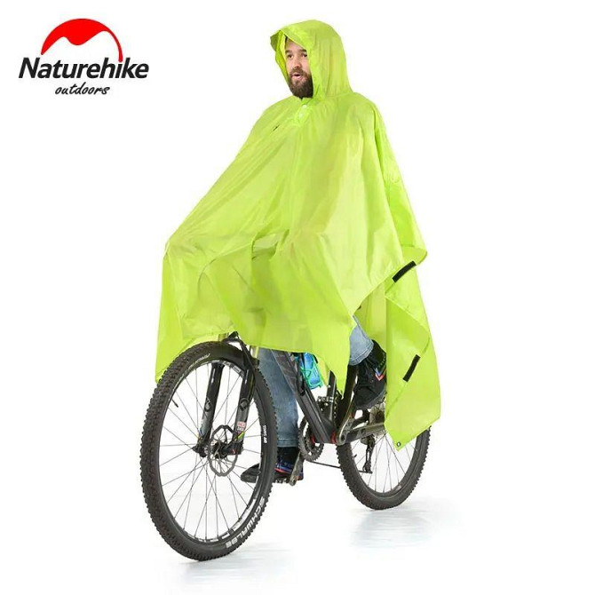 Пончо-дощовик 3 в 1 Naturehike NH17D003-M, 20D, помаранчевий Киев - изображение 5