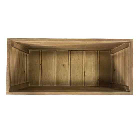 Ящик садовый декоративный для цветов или для хранения вещей из натурального дерева 55х24,5х24,5 см. Каменец-Подольский