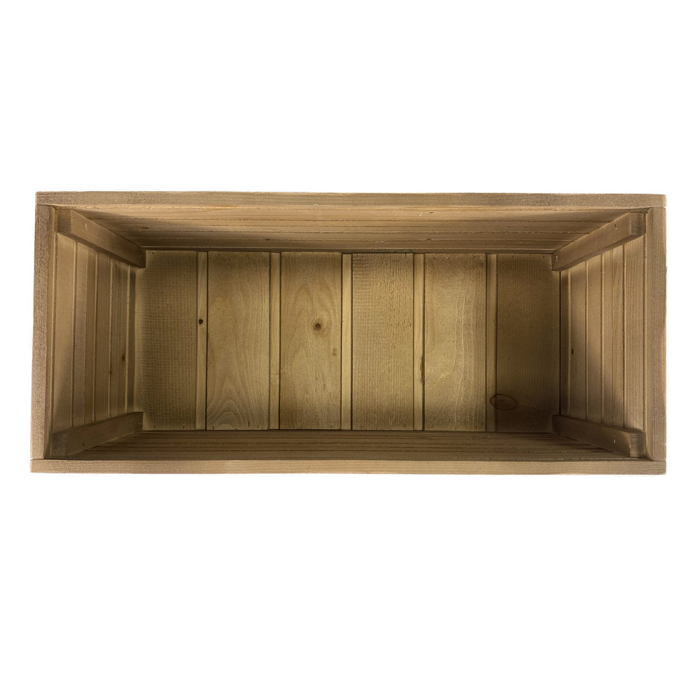 Ящик садовий декоративний для квітів або для зберігання речей з натурального дерева 55х24,5х24,5 см Кам'янець-Подільський - фото 3