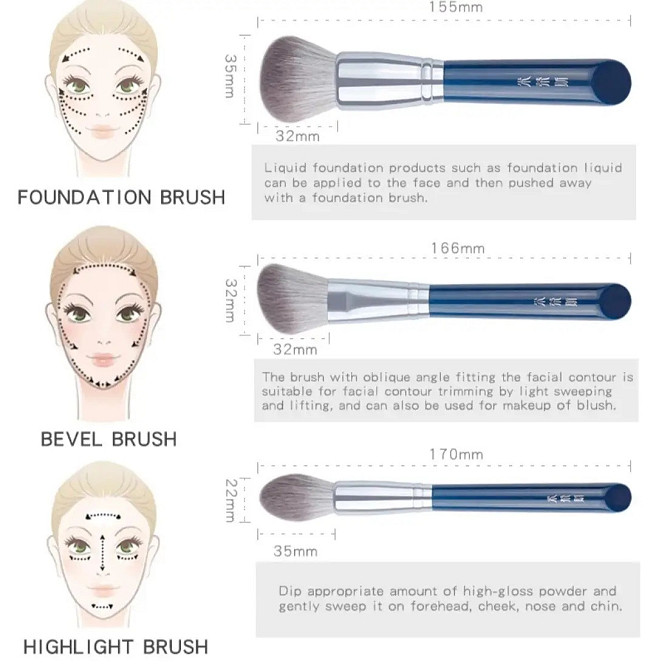 Набор кистей для макияжа из дерева и кукурузного волокна Киев - изображение 7