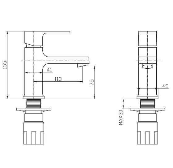 Змішувач для умивальника Mixxus Trinity 001 Nut MI6270 Харків