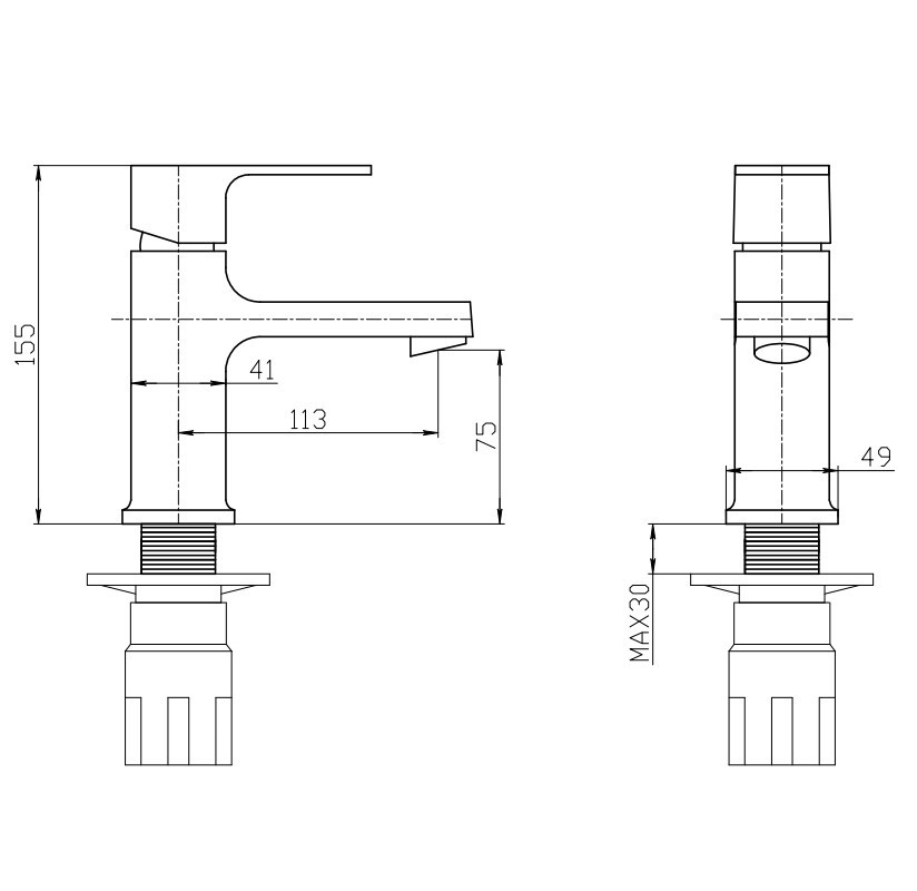 Змішувач для умивальника Mixxus Trinity 001 Nut MI6270 Харків - фото 3