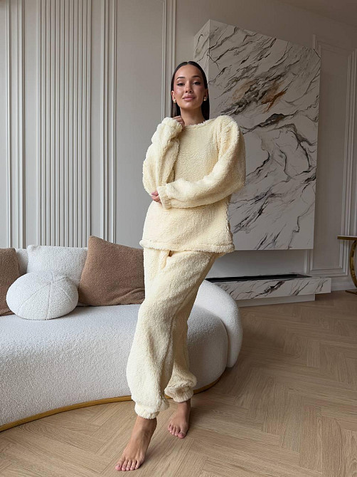 Жіноча махрова піжама Teddy Бежевий 48/52 Харків - фото 3