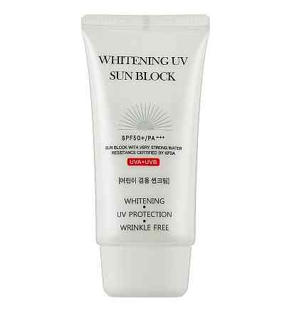 Солнцезащитный отбеливающий крем WHITENING UV SUN BLOCK CREAM SPF50 PA+++ Jigott 70 мл Киев