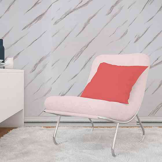 Плинтус РР самоклеющийся 2300х70х4мм Белый с серой полоской (D) SW-00001833 Киев