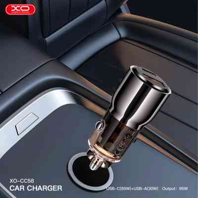 Зарядное устройство XO CC58 USB-C PD65W + USB-A 30W Gray (CC58_Tarnish) Винница