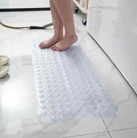 Коврик для ванной комнаты и душа атискользящий,для тела массажный силиконовый с присосками,прозрачный,40х100см Каменец-Подольский