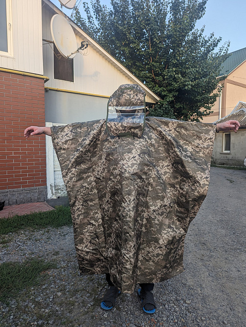 Пончо Анти-тепловізор дощовик, захист від тепловізора та від дощу, антитепловізор піксель Дніпро - фото 1