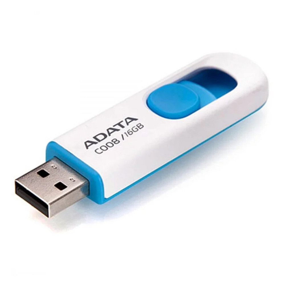 Flash A-DATA USB 2.0 C008 16Gb White/Blue Київ - фото 2