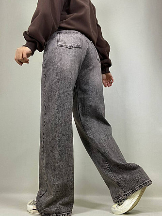 Джинсы женские I8 52407 широкие Baggy бананы с поясом веревкой коричневые, коричневый, 27, 27, 74 см Одесса - изображение 5