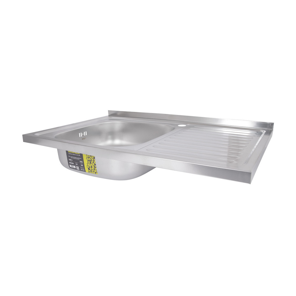 Кухонная мойка Brinex 5080-L 0,6 мм Satin (BRIN5080LSAT06) Киев - изображение 4