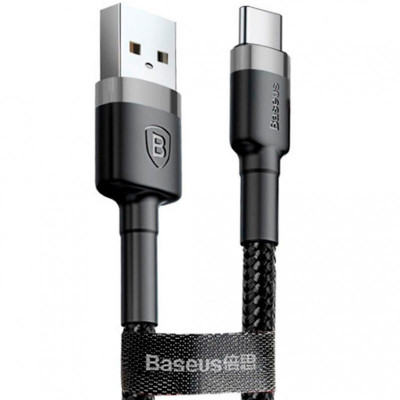Дата кабель USB 3.1 AM to Type-C 1.0m 3A grey-black Baseus (CATKLF-BG1) Вінниця - фото 2