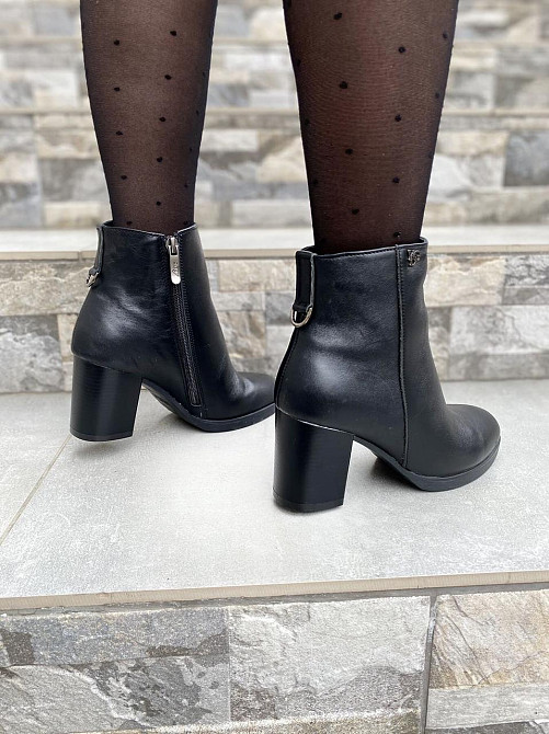 Жіночі черевики YDG-bellini чорні натуральна шкіра висота каблука 7см розмір 36 (2023) Коломия - фото 3