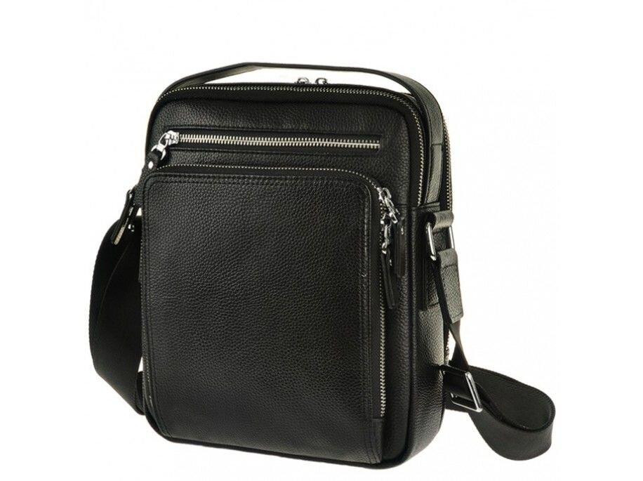 Сумка мессенджер кожаная Черная (Vintage) Киев - изображение 5